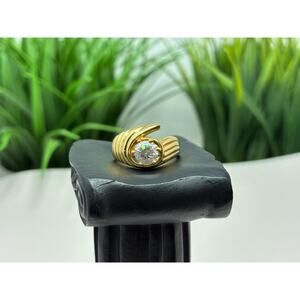 Park Lane Gold Tone Wrap Ring |Vintage Bold 80s Cocktail Ring |